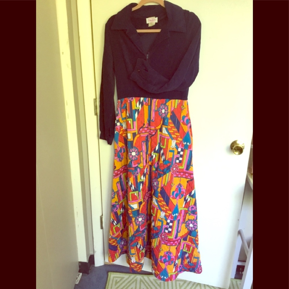 Vintage Evelyn Pearson Quilted lounge dress